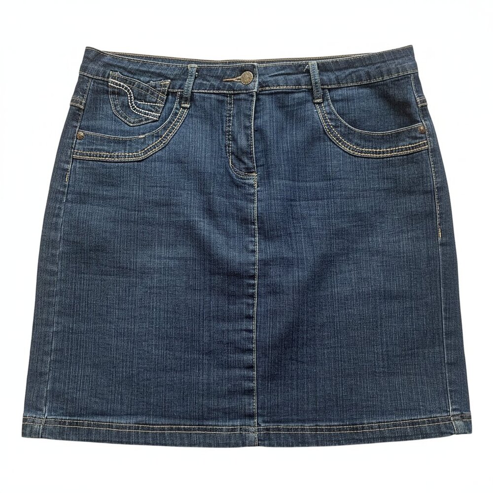 MARIE CLAIRE - Denim Jeans Mini skirt blue stretch - size 11